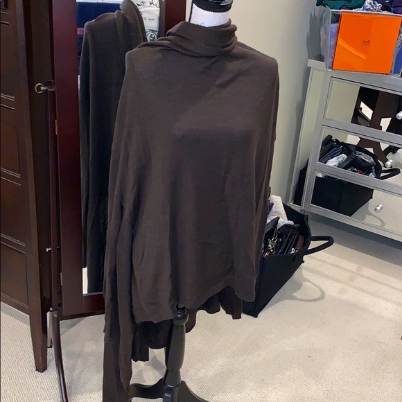 Nicholas K Serius brown poncho cape asymmetrical - Picture 3 of 12